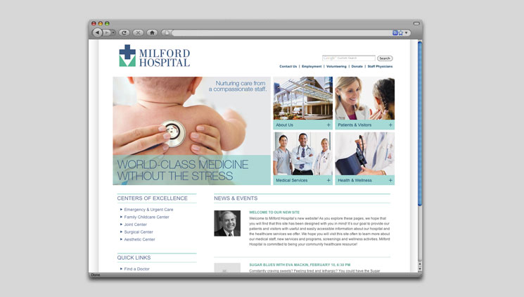WSAA Launches Milford Hospital Website